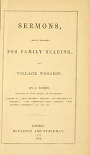 Cover of: Sermons chiefly designed for family reading and village worship.