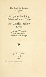 Cover of: Ballads and other poems