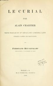 Cover of: curial.: Texte français du 15e siècle avec l'original latin publiés d'après les manuscrits