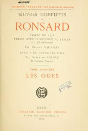 Cover of: Oeuvres complètes. by Pierre de Ronsard