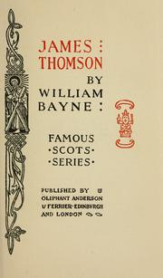 Cover of: James Thomson. --