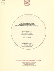 Cover of The information lens, an intelligent system for information sharing in organizations