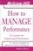 Cover of: How to manage performance