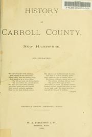 Cover of: History of Carroll County, New Hampshire | Georgia Drew Merrill