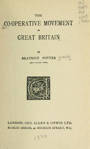 Cover of: The co-operative movement in Great Britain.
