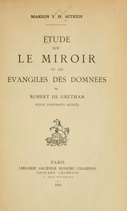 Cover of: Étude sur Le miroir by Marion Young Hogarth Aitken