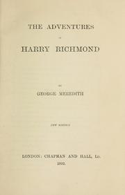 Cover of: The adventures of Harry Richmond.