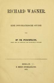 Cover of: Richard Wagner: eine psychiatrische Studie