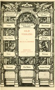 Cover of: Old violins