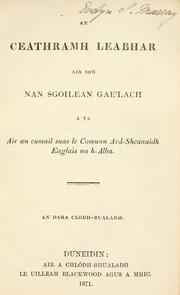 Cover of: An ceathramh leabhar air son nan sgoilean G'lach: a ta air an cumail suas le Comunn Ard-sheanaidh Eaglais na h-Alba.