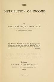 Cover of: The distribution of income by Smart, William