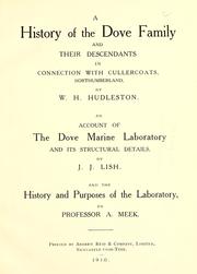 Cover of: A history of the Dove family: and their descendants in connection with Cullercoats, Northumberland