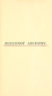 Cover of: Huguenot ancestry.