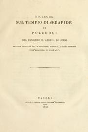 Cover of: Ricerche sul Tempio di Serapide in Pozzuoli