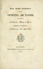 Cover of: Real Museo Borbonico, Officina de' Papiri by Andrea de Jorio