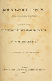 Cover of: Roundabout papers by William Makepeace Thackeray