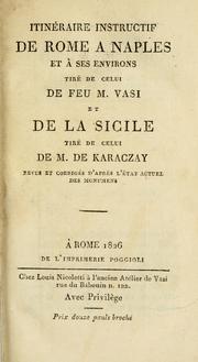 Cover of: Itinéraire instructif de Rome à Naples et à ses environs