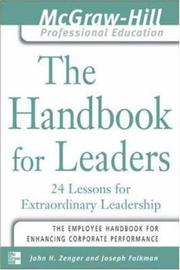 Cover of: The Handbook for Leaders by John H. Zenger, Joseph Folkman, John Zenger