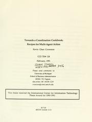 Cover of Towards a coordination cookbook