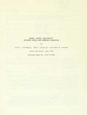 Cover of: Money, output, and prices--evidence from a new monetary aggregate / by Julio J. Rotemberg, John C. Driscoll, and James M. Poterba.