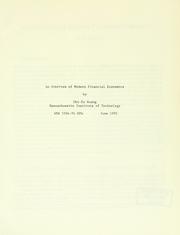 Cover of: An overview of modern financial economics | Chi-fu Huang