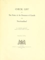 Check list of the fishes of the Dominion of Canada and Newfoundland by Andrew Halkett