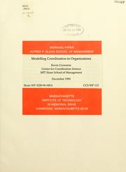 Cover of Modelling coordination in organizations