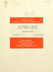 Cover of The potential of 'spin-off' from a systems perspective