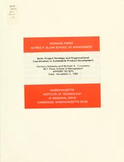 Multi-project strategy and organizational coordination in automobile product development by Kentaro Nobeoka