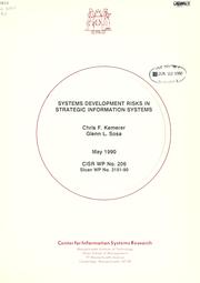 Cover of: Systems development risks in strategic information systems
