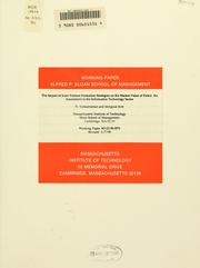 Cover of: The impact of joint venture formation strategies on the market value of firms: an assessment in the information technology sector