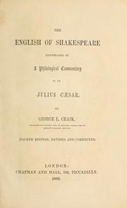 Cover of: The English of Shakespeare illustrated in a philological commentary on his Julius Caesar
