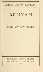 Cover of: Bunyan by James Anthony Froude