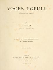 Cover of: Voces populi by F. Anstey