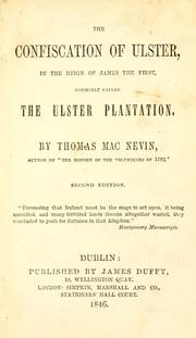The confiscation of Ulster by Thomas MacNevin
