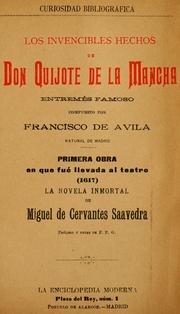 Cover of: invencibles hechos de Don Quijote de la Mancha: entremés famoso