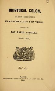 Cover of: Cristóbal Colón: drama histórico en cuatro actos y en verso