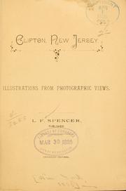 Cover of: Clifton, New Jersey. by L. F Spencer