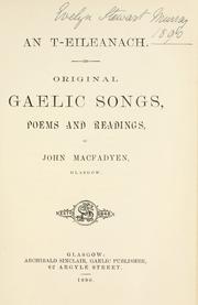 Cover of: An t- eileanach by John MacFadyen, John MacFadyen