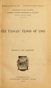 Cover of: The Passaic flood of 1903