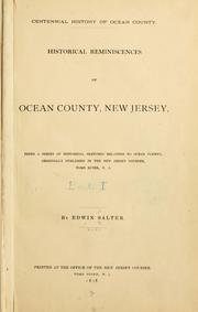 Cover of: Centennial history of Ocean county.