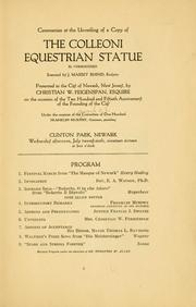 Ceremonies at the unveiling of a copy of the Colleoni equestrian statue by Verrocchio by Newark, N.J. Committee of one hundred