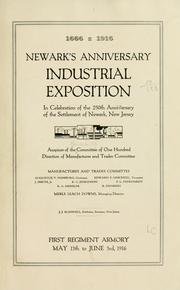 Cover of: Newmark's anniversary industrial expostion in celebrating of the 250th anniversary of the settlement of Newark, New Jersey. by Newark, N.J. Committee of one hundred