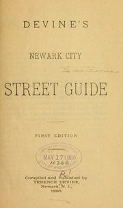 Cover of: Devine's Newark city street guide. by Terence Devine