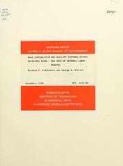 Cover of: Wage compensation and mobility patterns within unionized firms: the role of internal labor markets