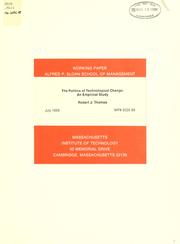 Cover of: The politics of technological change: an empirical study