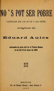 Cover of: No 's pot ser pobre by Eduardo Aulés Garriga