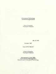 Cover of Information technology and work organization