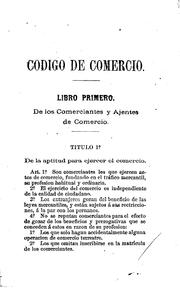 Cover of: Código de comercio de la República del Perú.