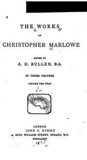 Cover of: The works of Christoher Marlowe